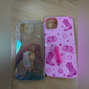 Loopy Cases set of 2 iPhone 14 Pro 6.7 screen cowgirl cowboy western like new